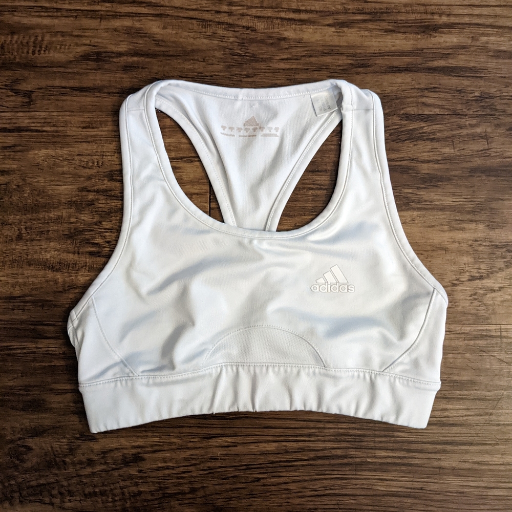 Adidas Climalite White Sports Bra